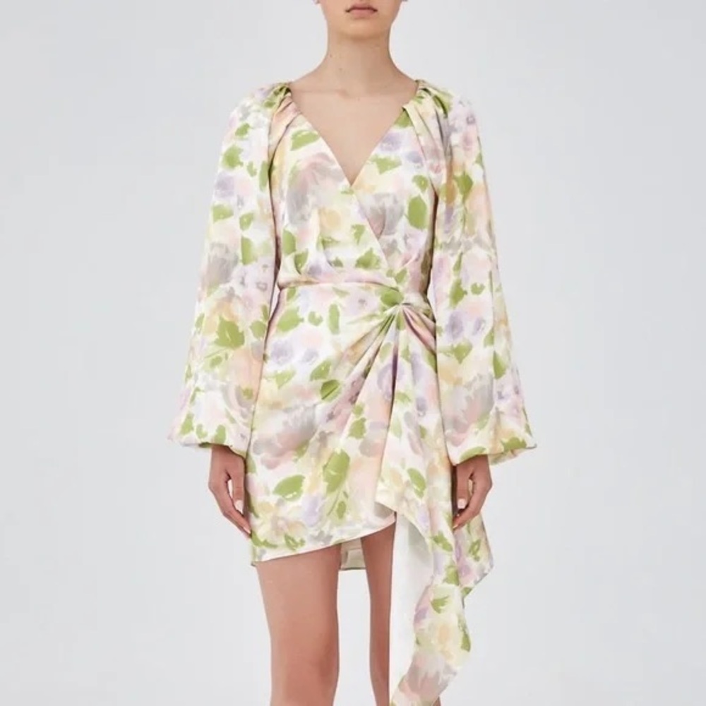 Keepsake Floral Wrap Dress